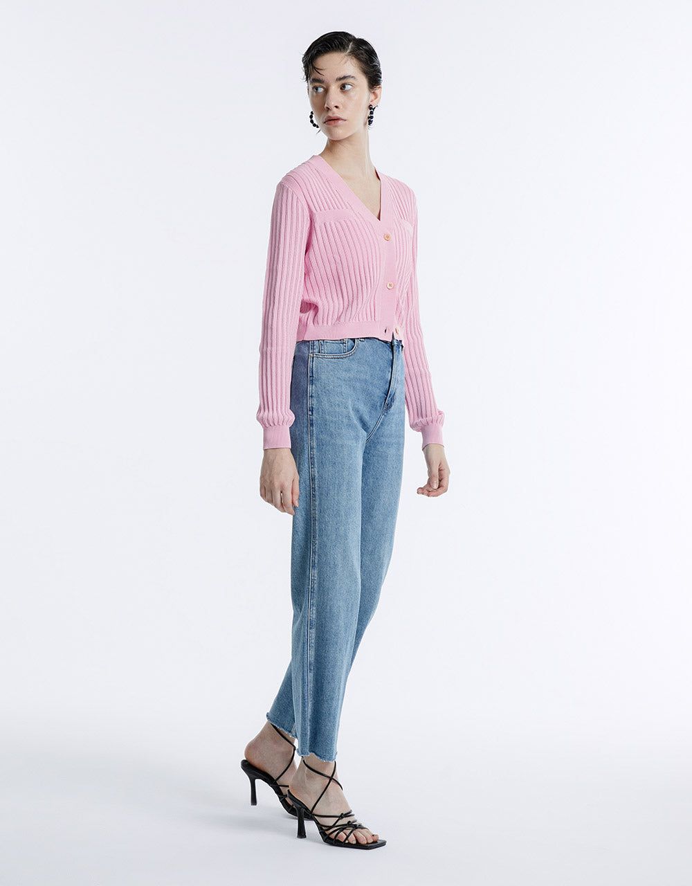 Rib Knit Cropped Cardigan sold by Urban Revivo product image thumbnail 5