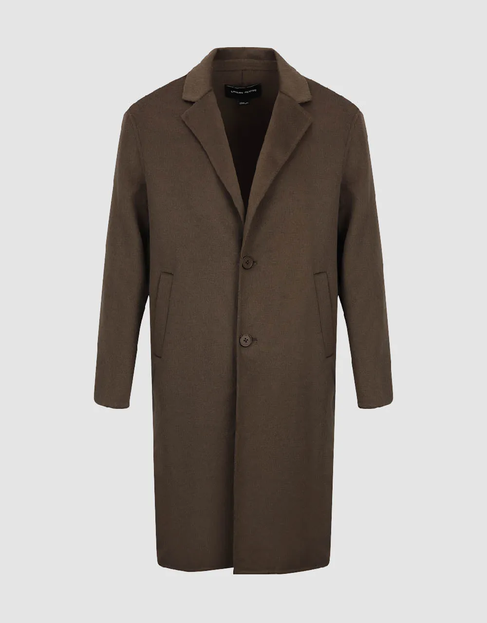 Notch Lapel Longline Woolen Coat sold by Urban Revivo product image thumbnail 2