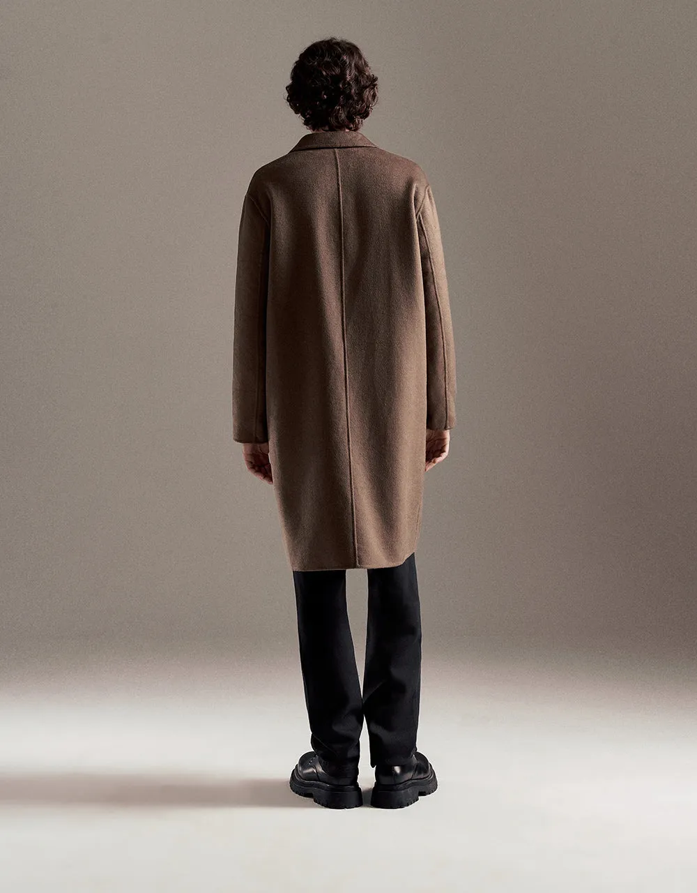 Notch Lapel Longline Woolen Coat sold by Urban Revivo product image thumbnail 4