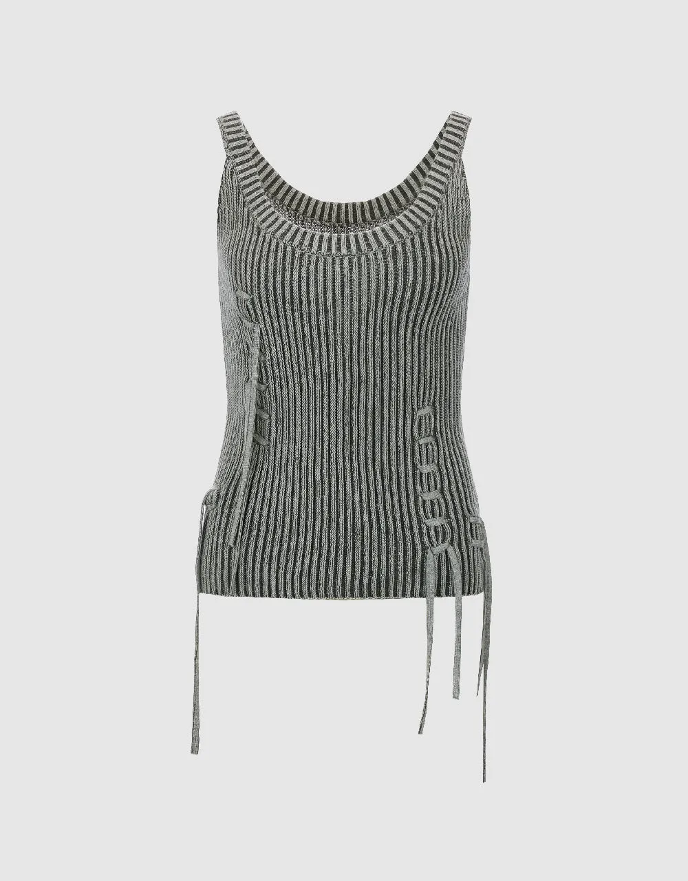 U Neck Knitted Tank Top sold by Urban Revivo product image thumbnail 2