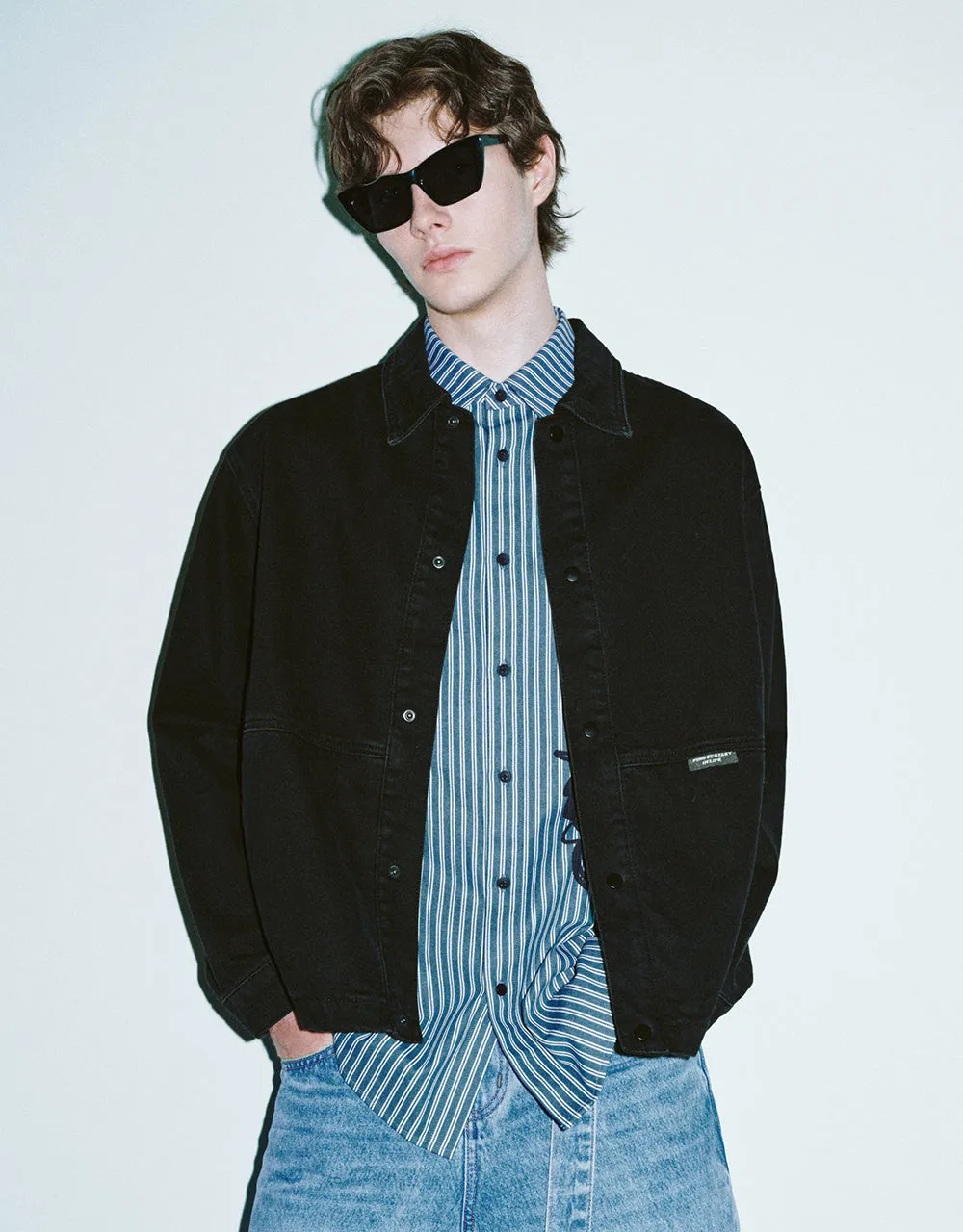 Button Up Denim Jacket sold by Urban Revivo