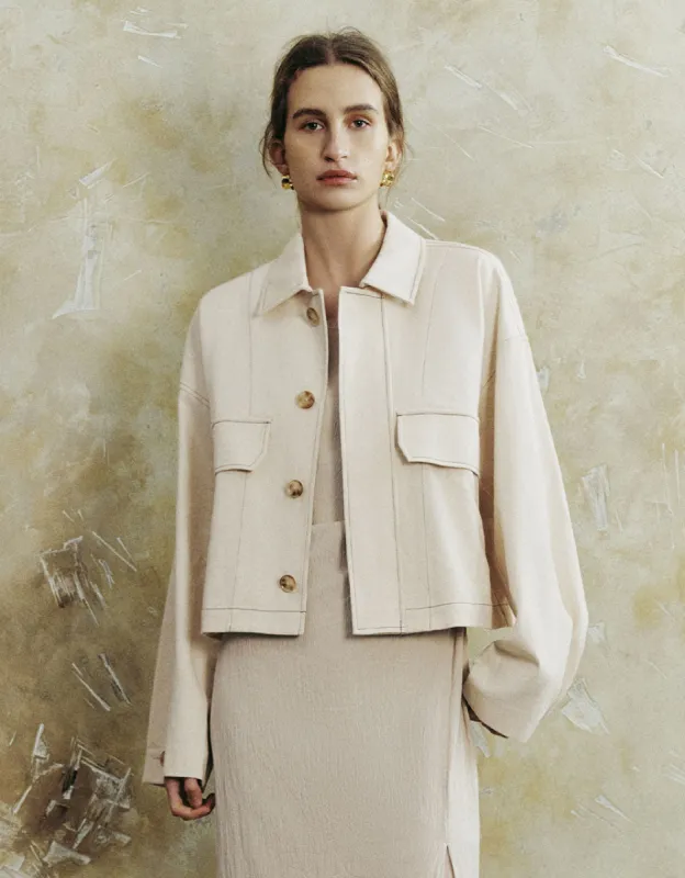 Straight Loose Jacket sold by Urban Revivo