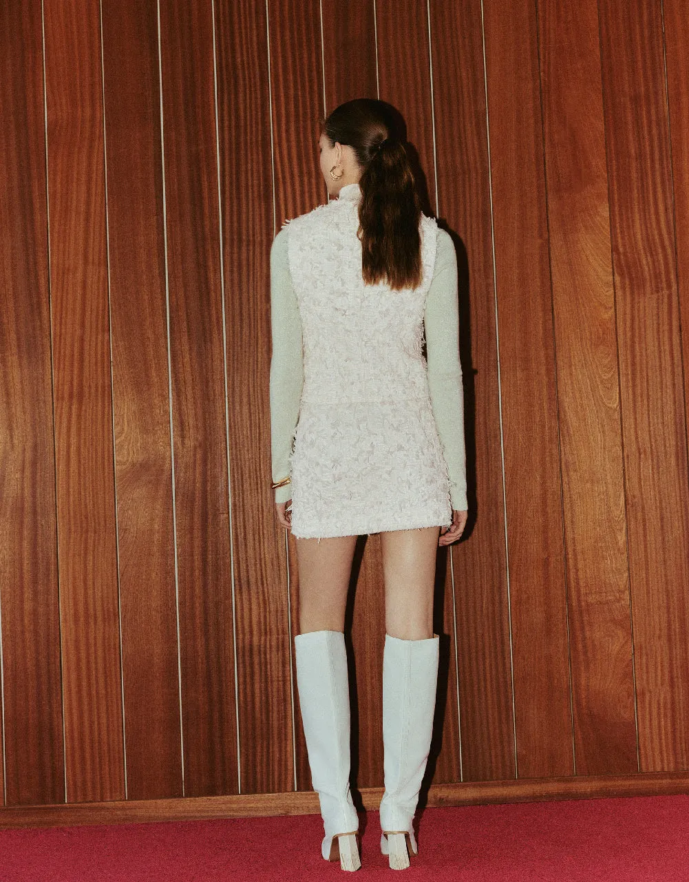 Fuzzy V-Neck Waistcoat sold by Urban Revivo product image thumbnail 4