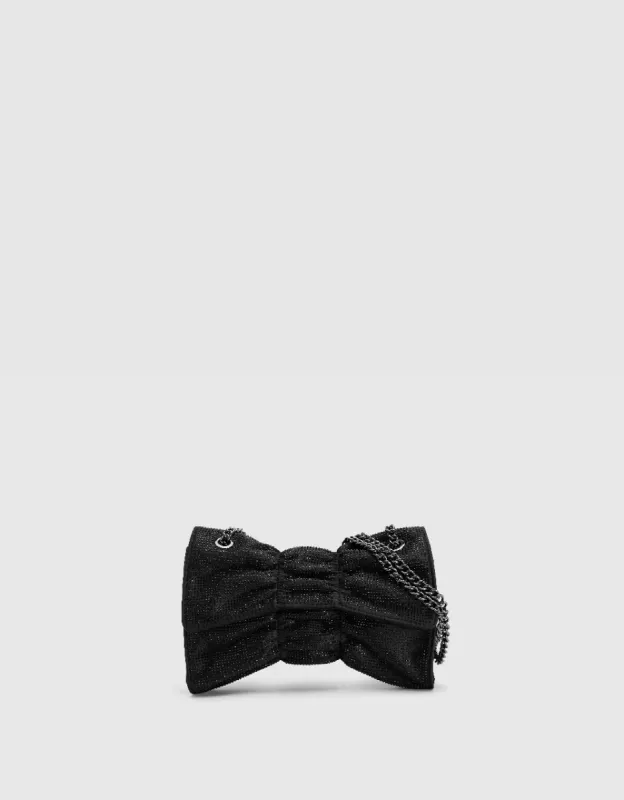 Bow Tie Shape Satin Shoulder Bag made by Urban Revivo