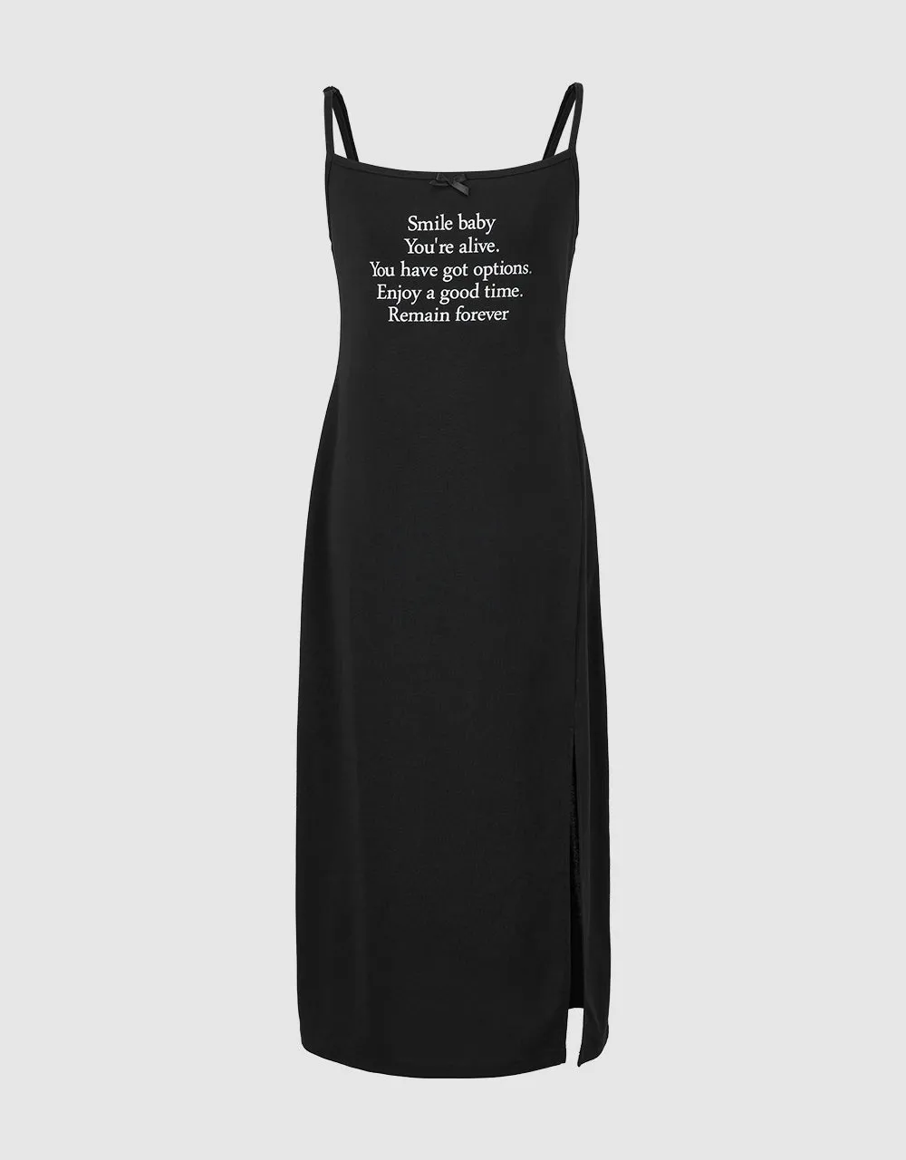 Letter Printed Straight Cami Dress sold by Urban Revivo product image thumbnail 2