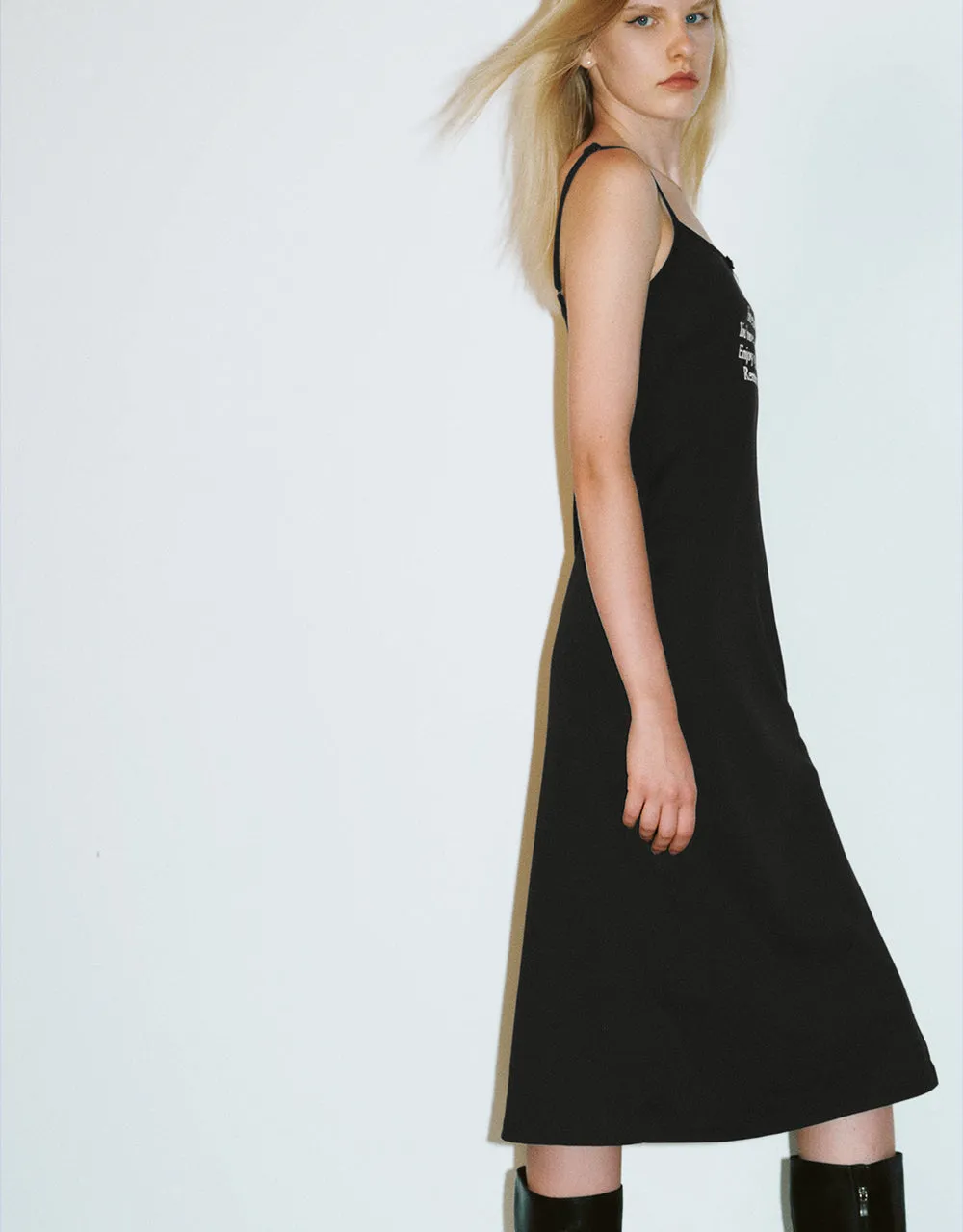 Letter Printed Straight Cami Dress sold by Urban Revivo product image thumbnail 3