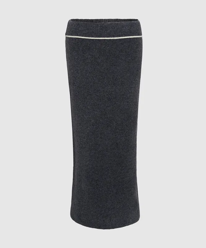 Midi Straight Knitted Skirt sold by Urban Revivo