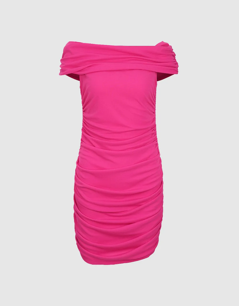 Ruched Off-Shoulder Straight Dress sold by Urban Revivo product image thumbnail 2
