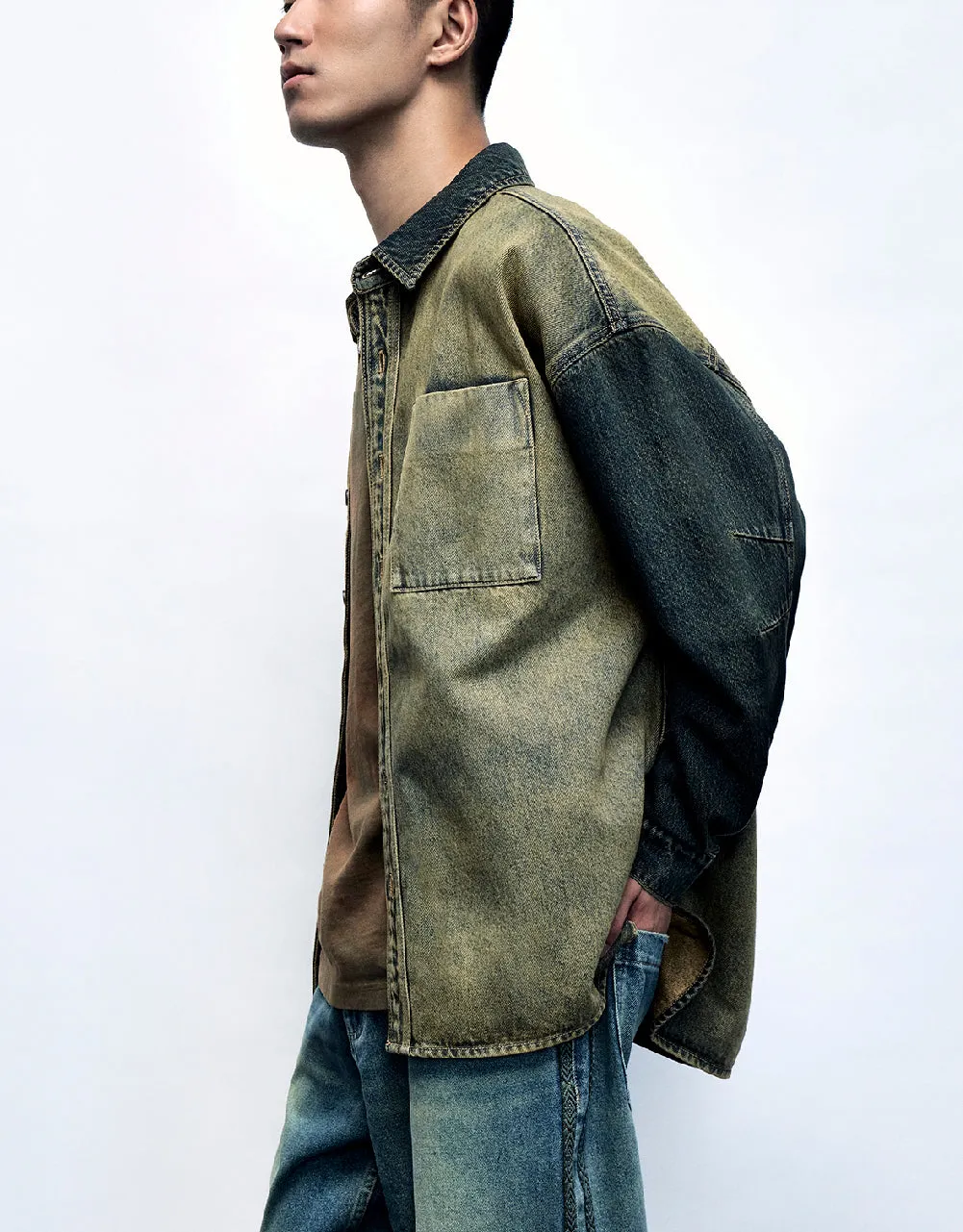 Oversized Denim Shirt sold by Urban Revivo product image thumbnail 3