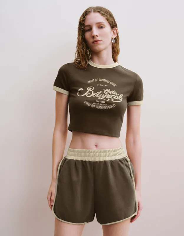 Letter Printed Crew Neck T-Shirt sold by Urban Revivo