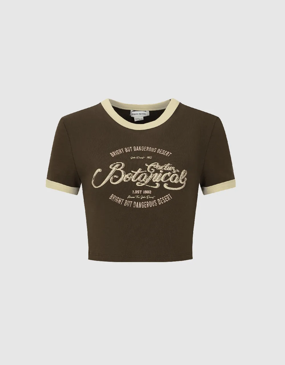 Letter Printed Crew Neck T-Shirt sold by Urban Revivo product image thumbnail 2