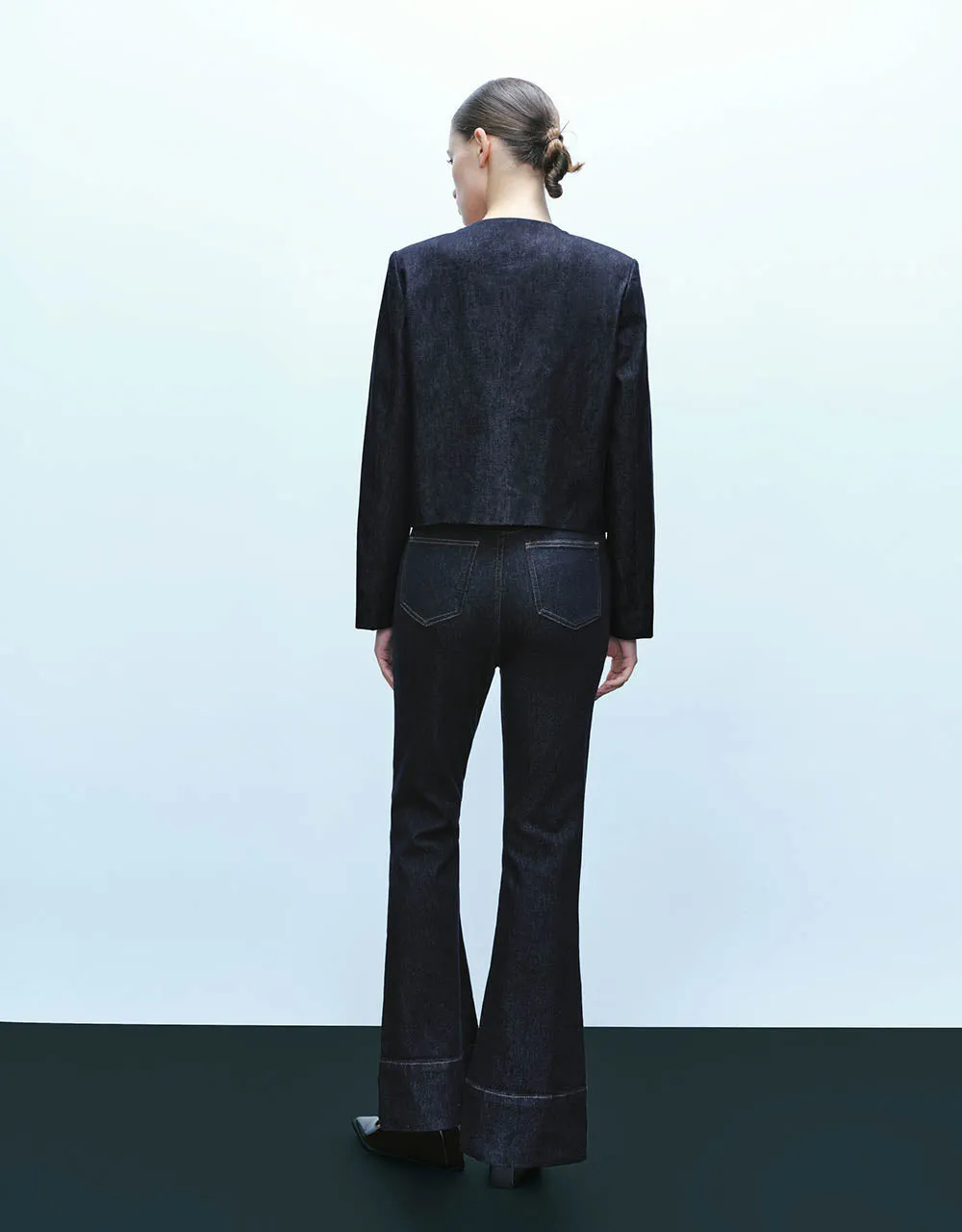 Crew Neck Tweed Denim Jacket sold by Urban Revivo product image thumbnail 4