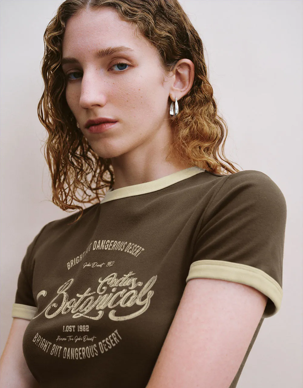 Letter Printed Crew Neck T-Shirt sold by Urban Revivo product image thumbnail 4