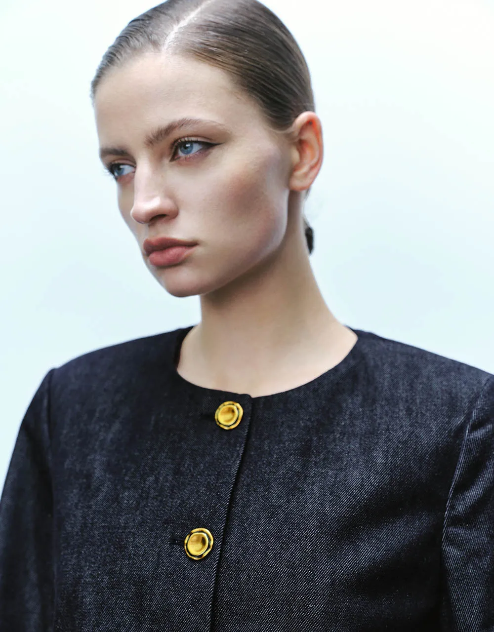 Crew Neck Tweed Denim Jacket sold by Urban Revivo product image thumbnail 5