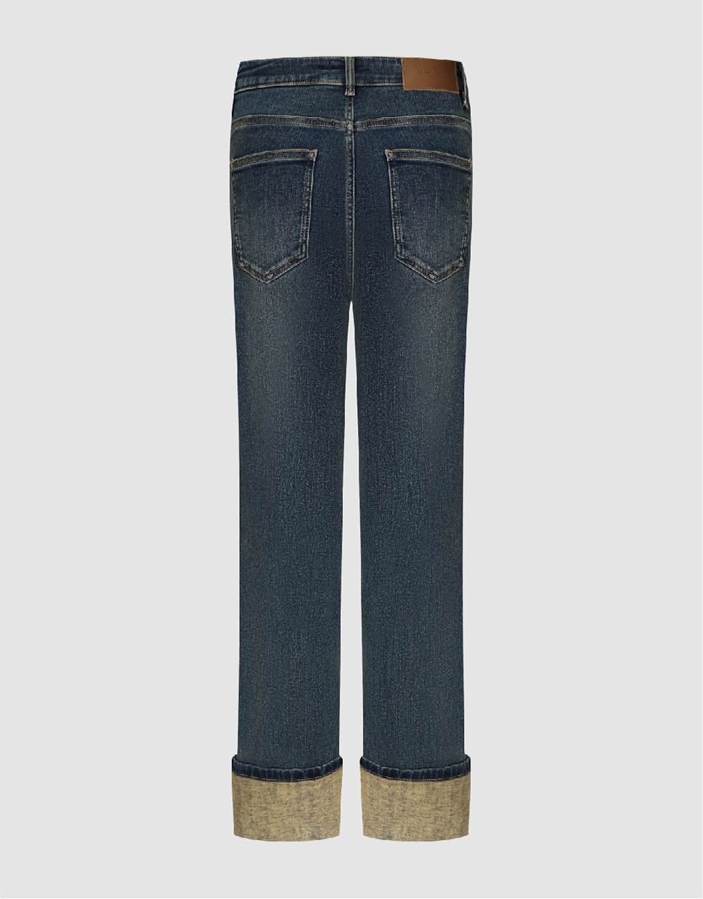 Rolled Up Hem Straight Jeans sold by Urban Revivo product image thumbnail 3