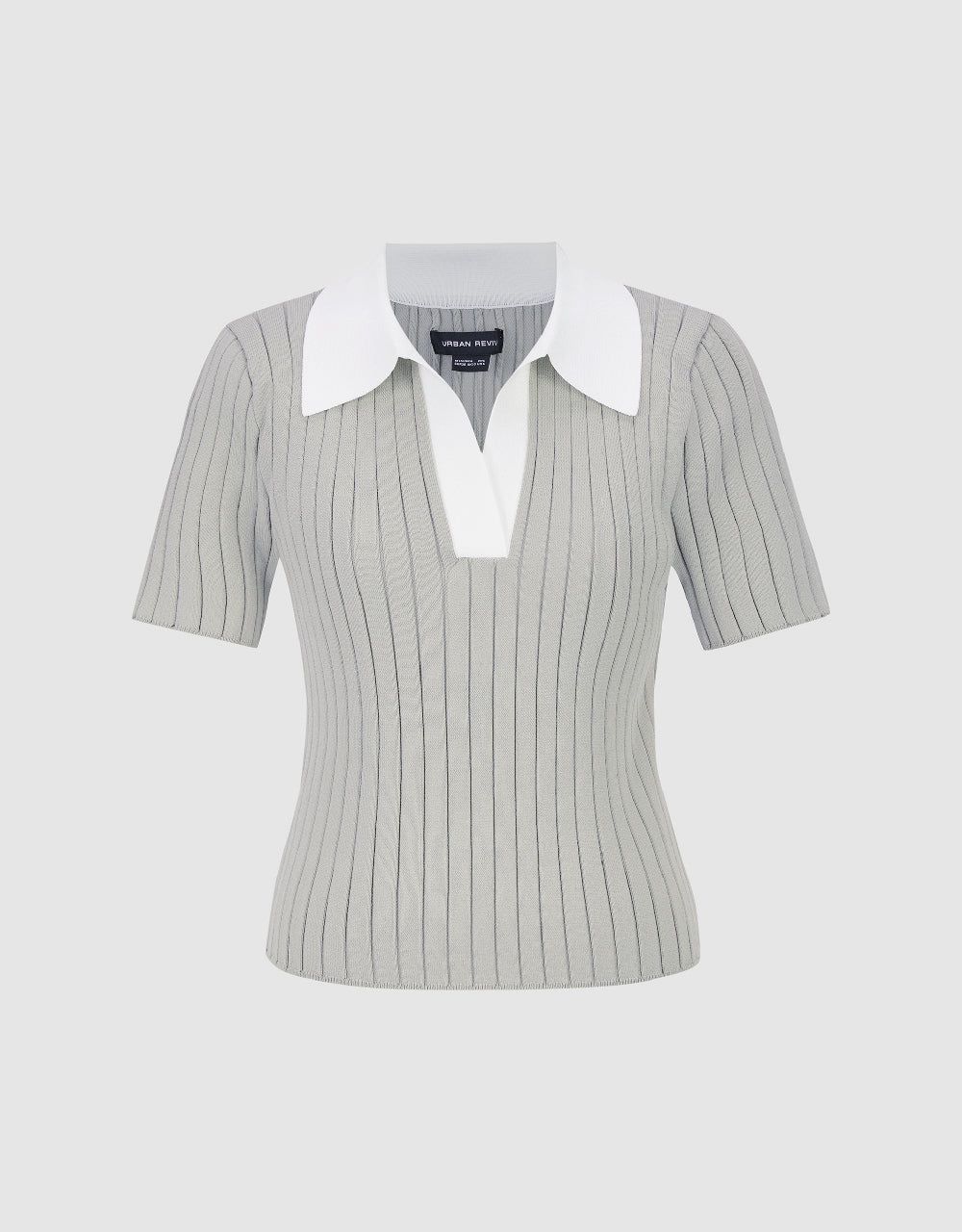 Straight Knitted Polo T-Shirt sold by Urban Revivo product image thumbnail 2