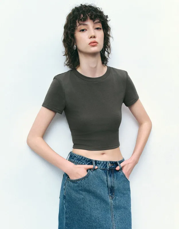 Crew Neck Knitted T-Shirt sold by Urban Revivo