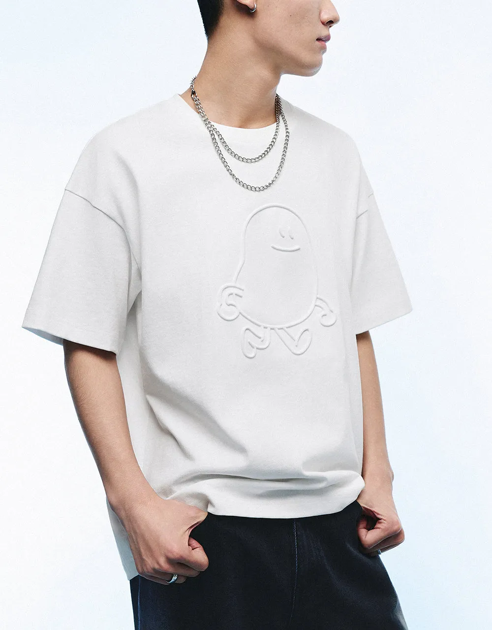 Crew Neck Loose T-Shirt sold by Urban Revivo product image thumbnail 3