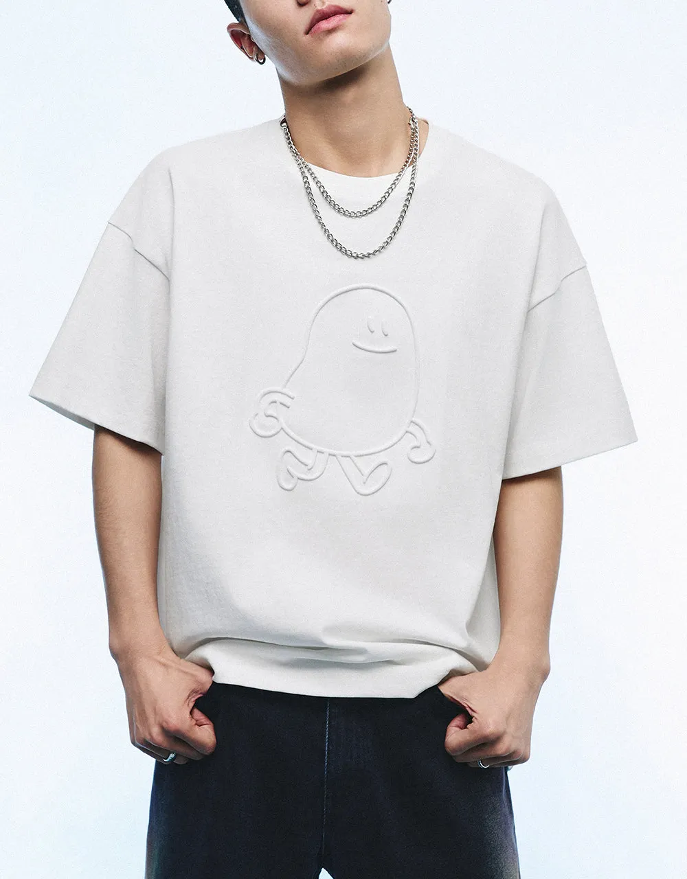 Crew Neck Loose T-Shirt sold by Urban Revivo product image thumbnail 2