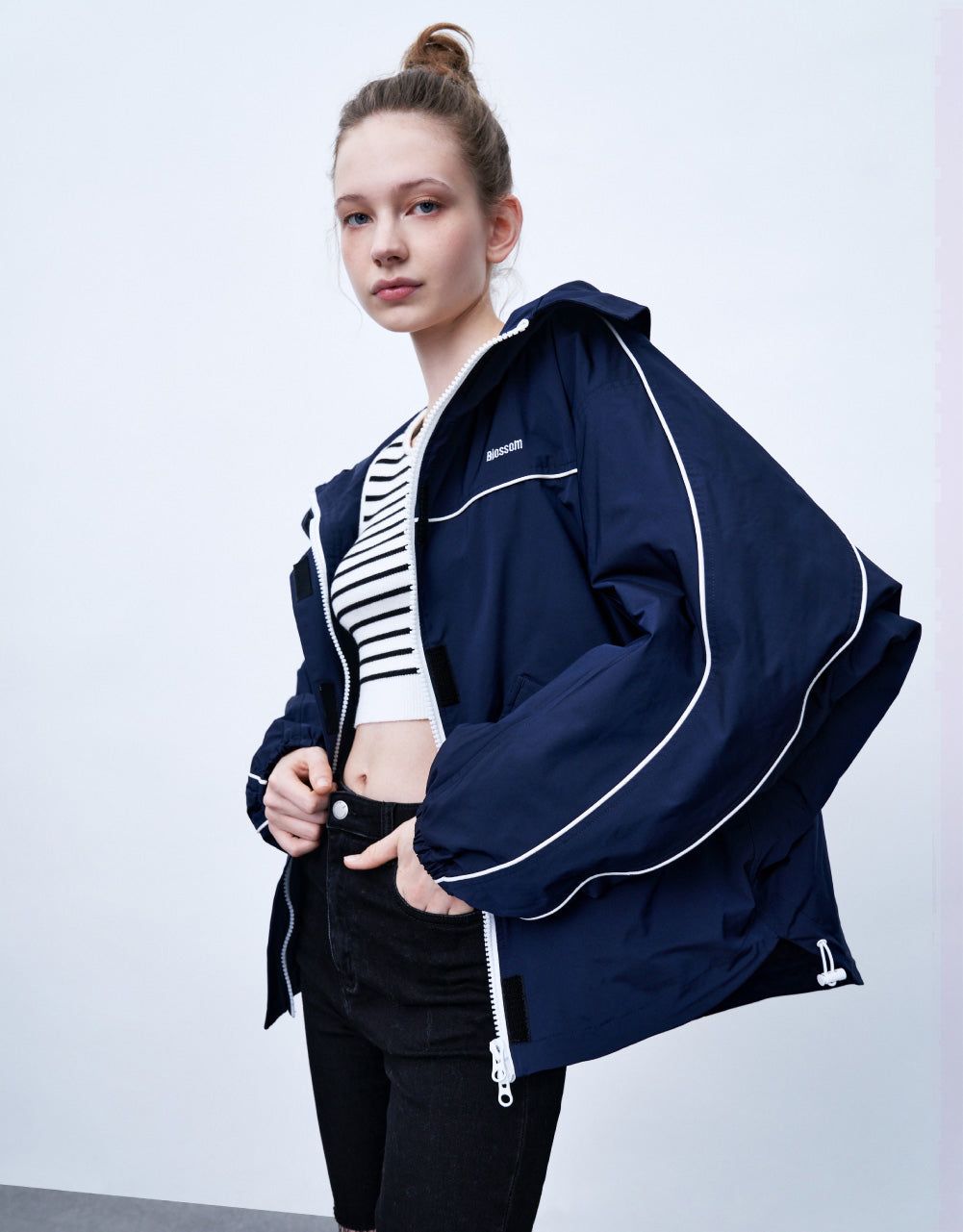 Dolman Sleeve Hoodie Padded Coat sold by Urban Revivo product image thumbnail 2