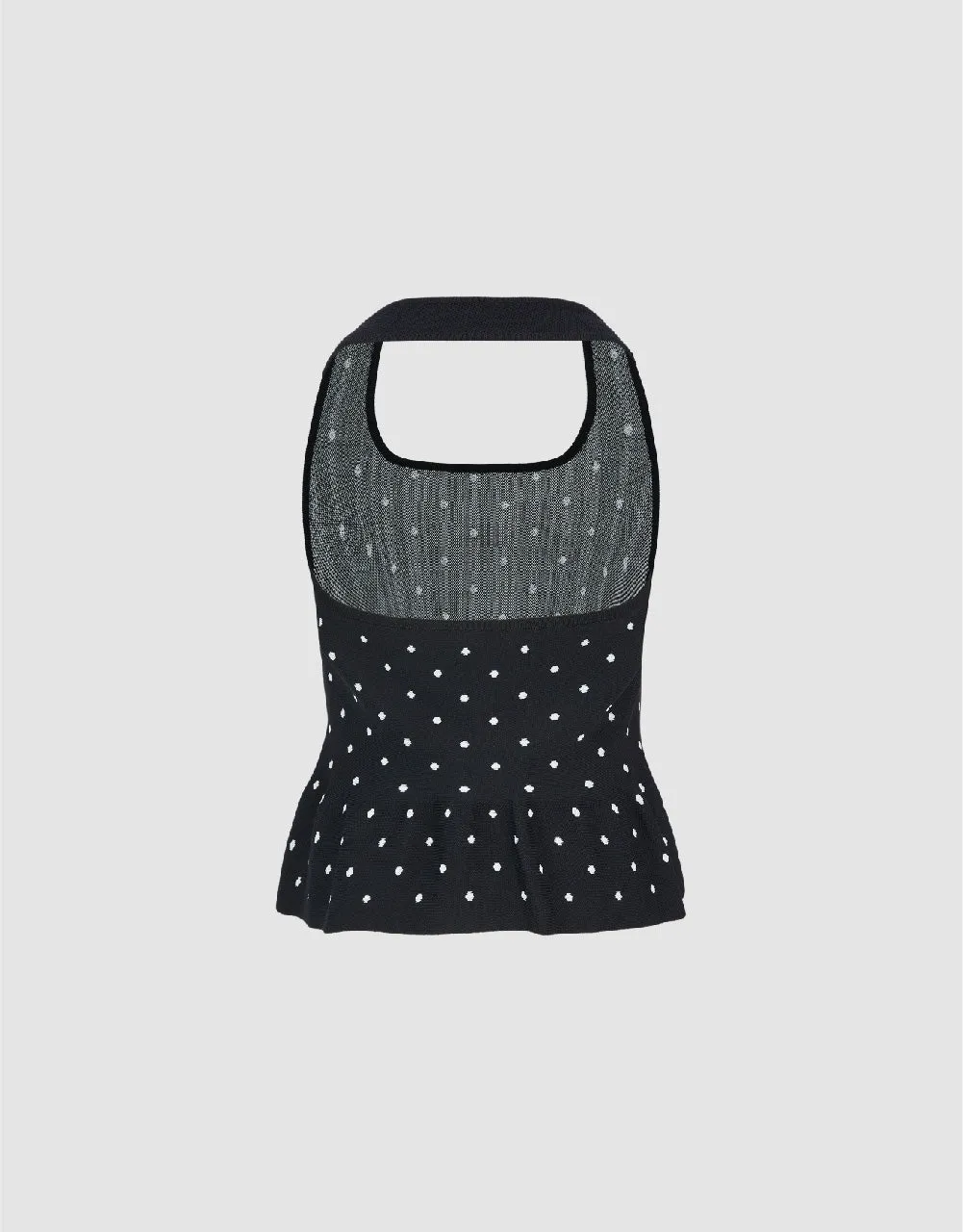 Halter Neck Polka Dot Knitted Top sold by Urban Revivo product image thumbnail 2