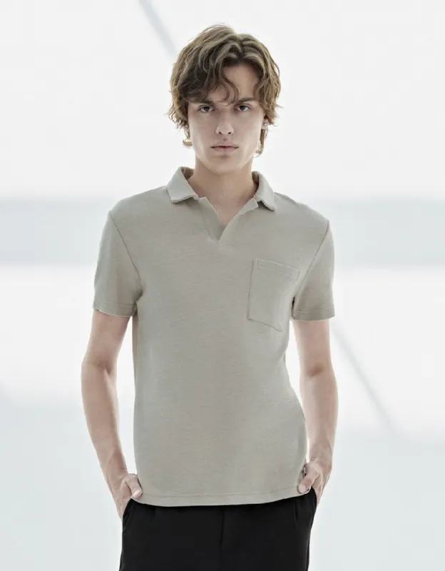 Standard Sleeve Straight Polo Shirt sold by Urban Revivo