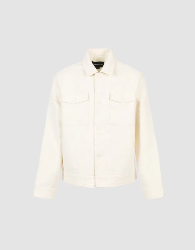 Embossed Checker Pockets Detail Jacket sold by Urban Revivo