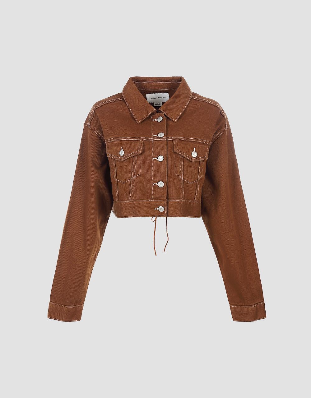 Cropped Denim Jacket sold by Urban Revivo