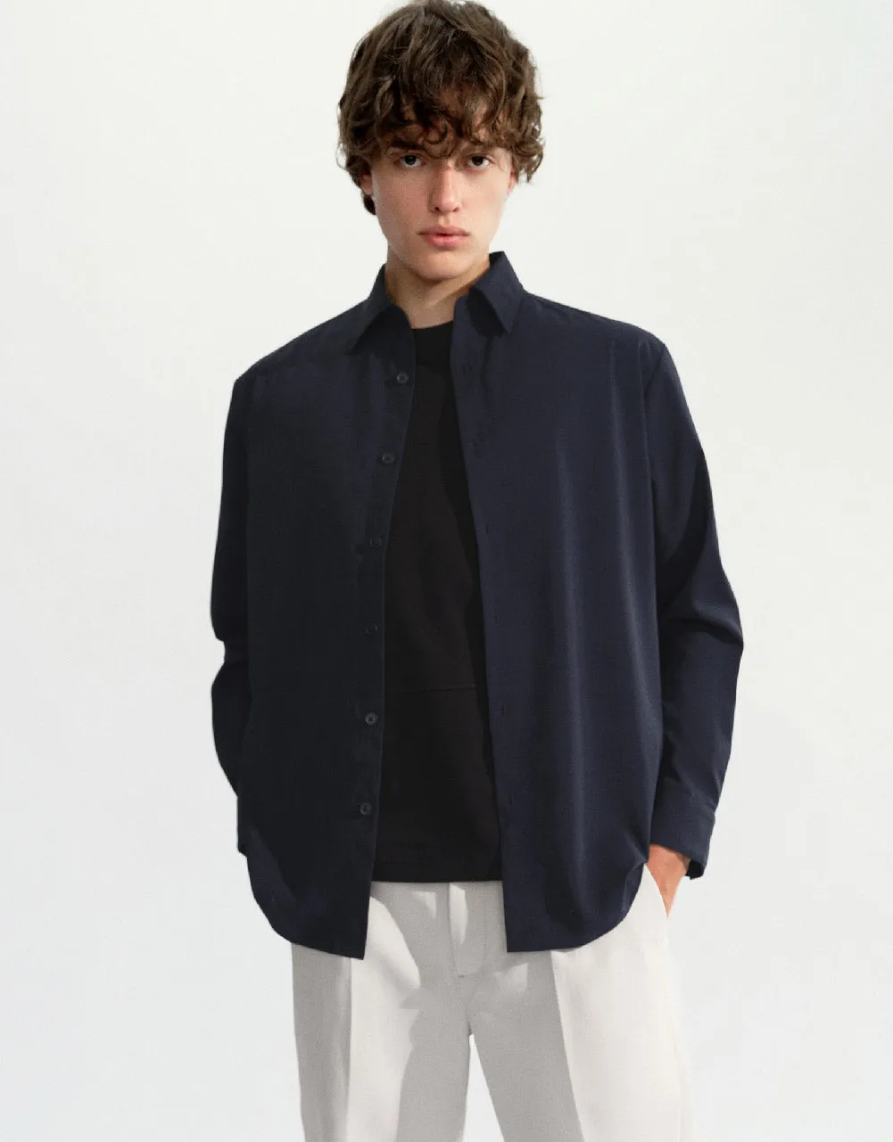 Button Up Loose Shirt sold by Urban Revivo product image thumbnail 3