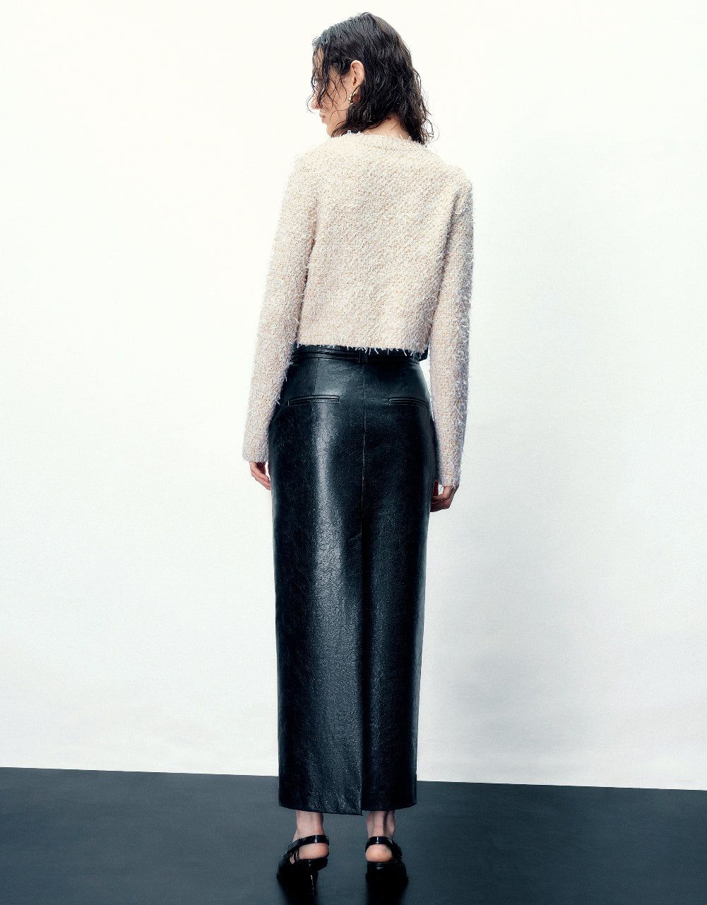 Button Up Tweed Knitted Cardigan sold by Urban Revivo product image thumbnail 4