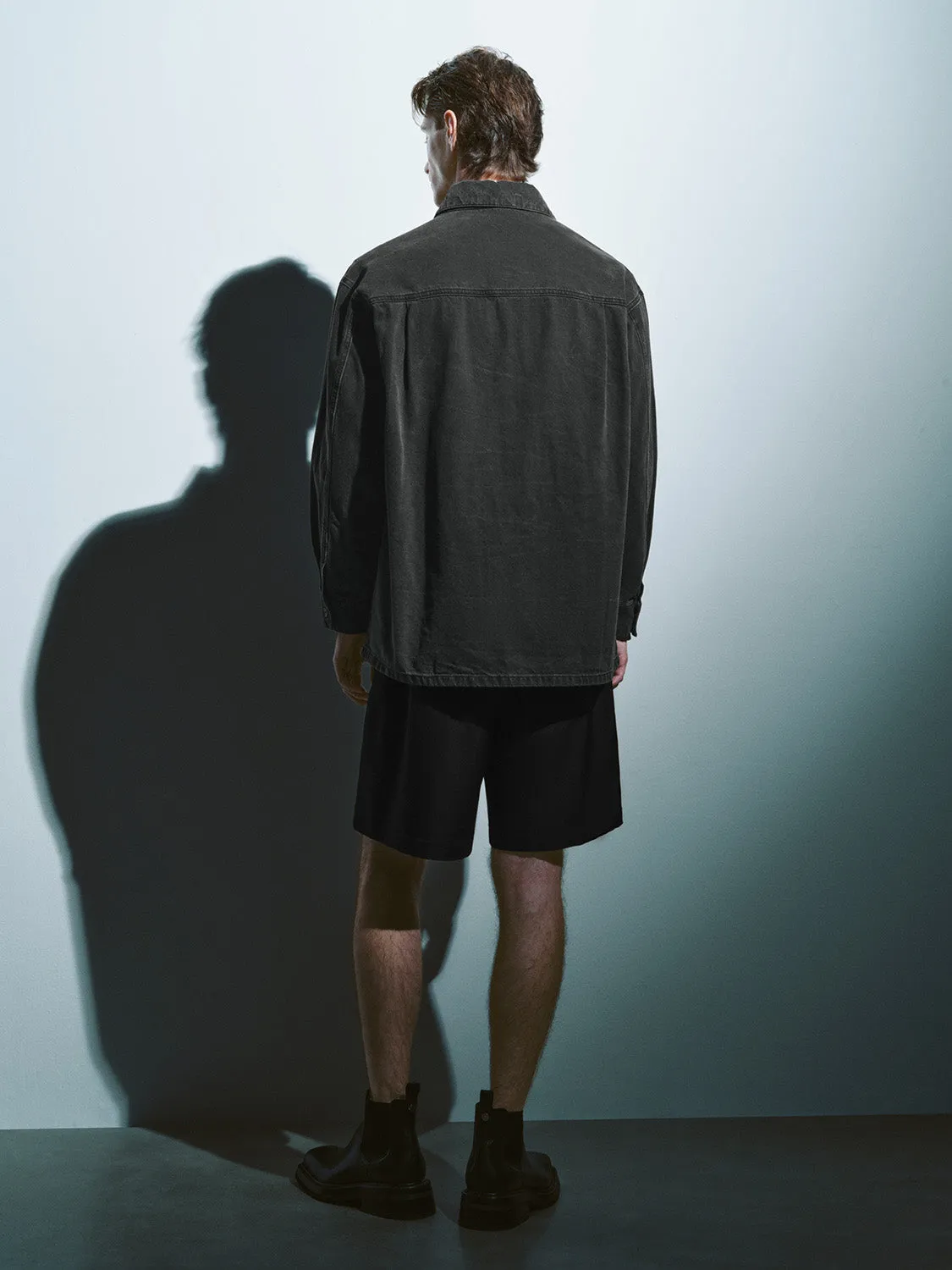 Button Up Loose Denim Shirt sold by Urban Revivo product image thumbnail 4