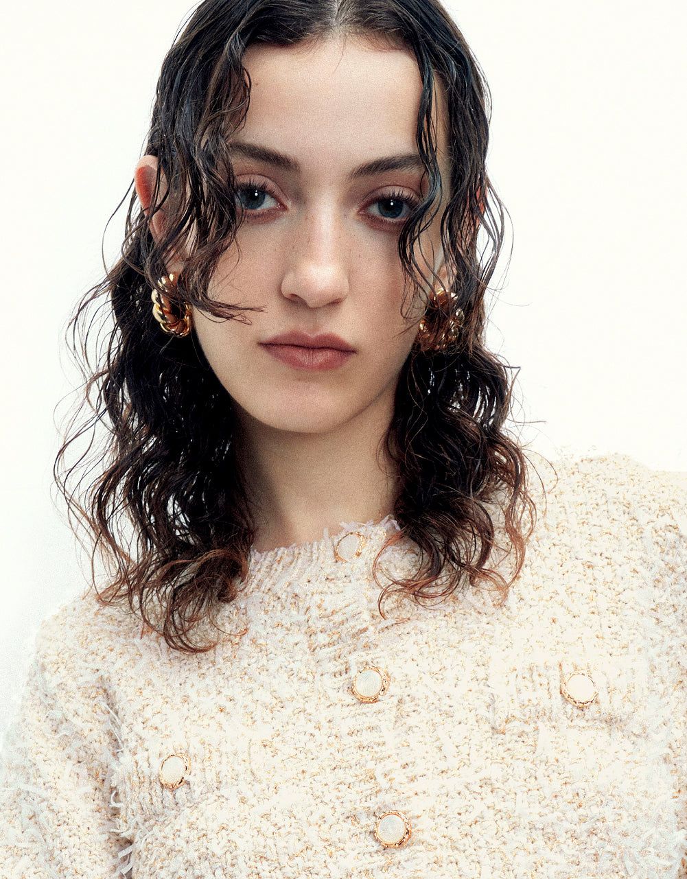 Button Up Tweed Knitted Cardigan sold by Urban Revivo product image thumbnail 5