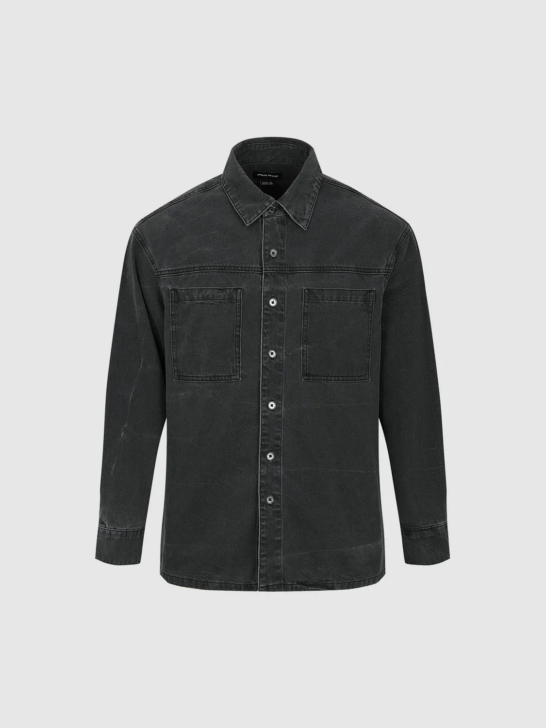 Button Up Loose Denim Shirt sold by Urban Revivo product image thumbnail 2