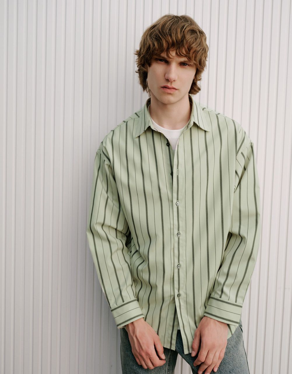 Striped Loose Shirt sold by Urban Revivo product image thumbnail 2
