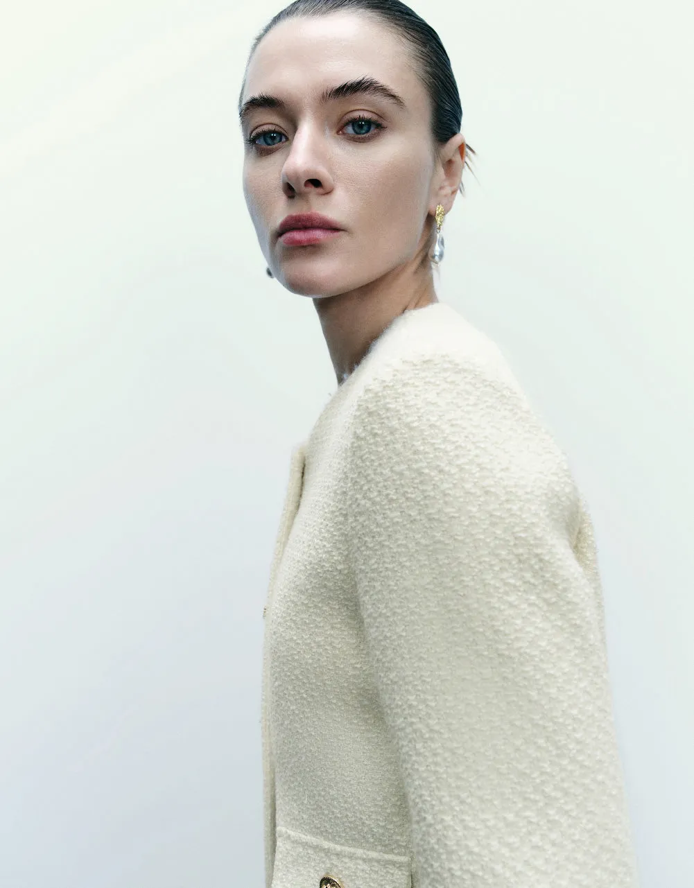 Tweed Jacket With Fake Pockets sold by Urban Revivo product image thumbnail 5