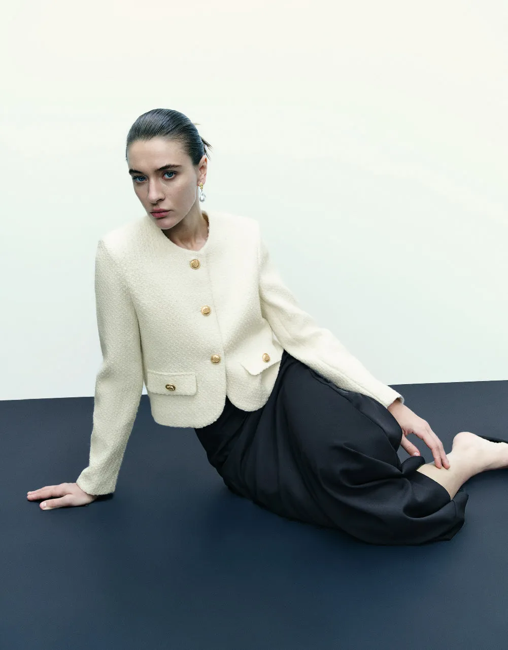 Tweed Jacket With Fake Pockets sold by Urban Revivo product image thumbnail 3