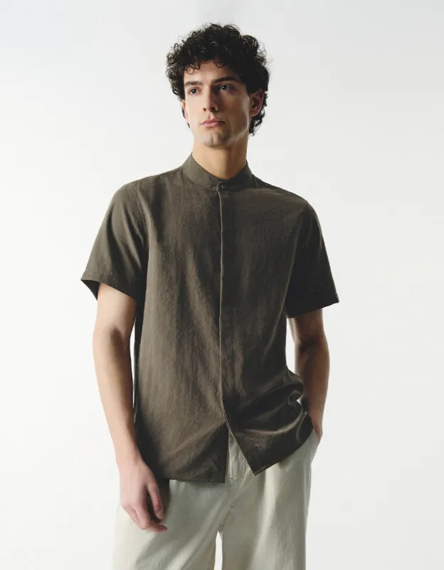 Crew Neck Straight Shirt sold by Urban Revivo