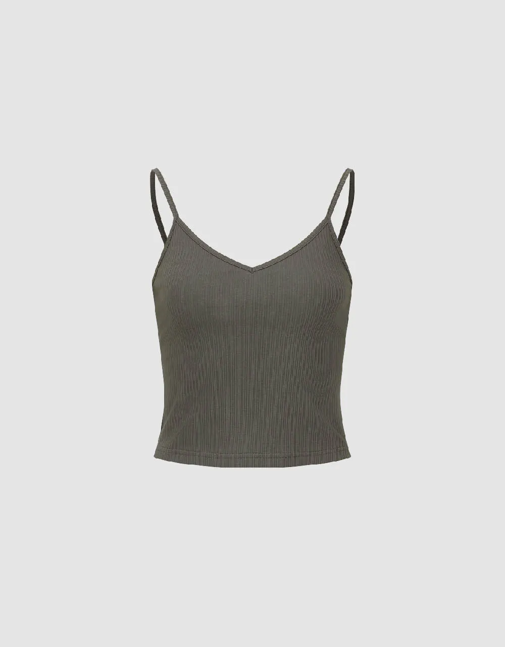 Basic V-Neck Knitted Cami Top sold by Urban Revivo product image thumbnail 2