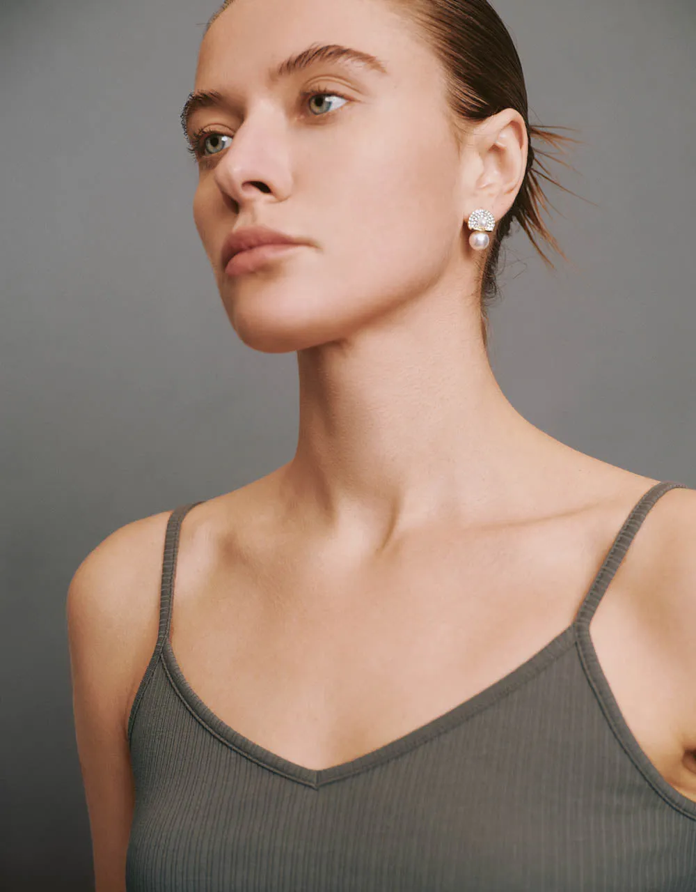 Basic V-Neck Knitted Cami Top sold by Urban Revivo product image thumbnail 4