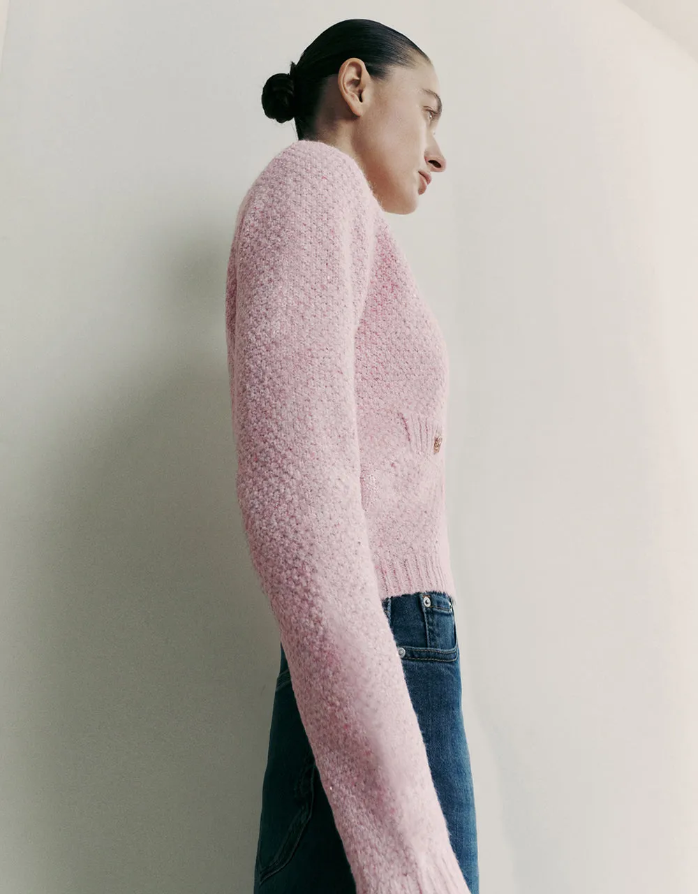 Crew Neck Knitted Cardigan With Fake Pockets sold by Urban Revivo product image thumbnail 3