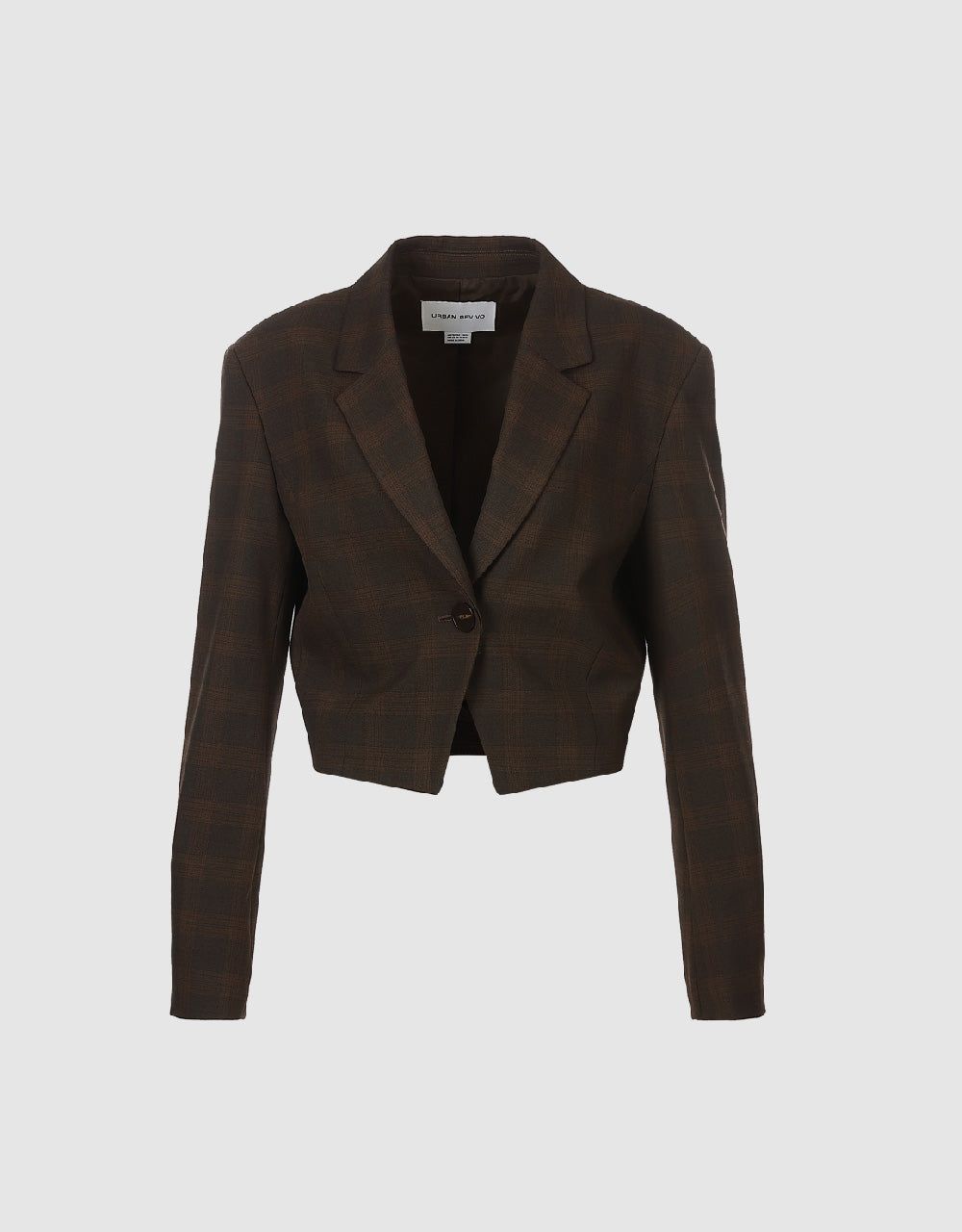 Cropped Plaid Blazer sold by Urban Revivo product image thumbnail 2