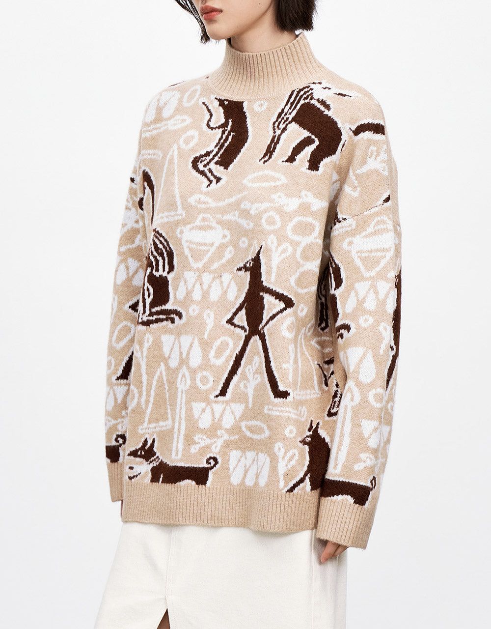 Jacquard High Neck Sweater sold by Urban Revivo product image thumbnail 5