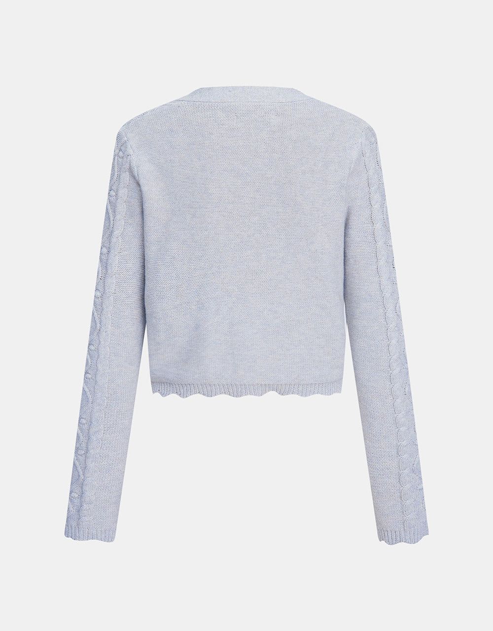 Wave Trim Cable Knit Cardigan sold by Urban Revivo product image thumbnail 4