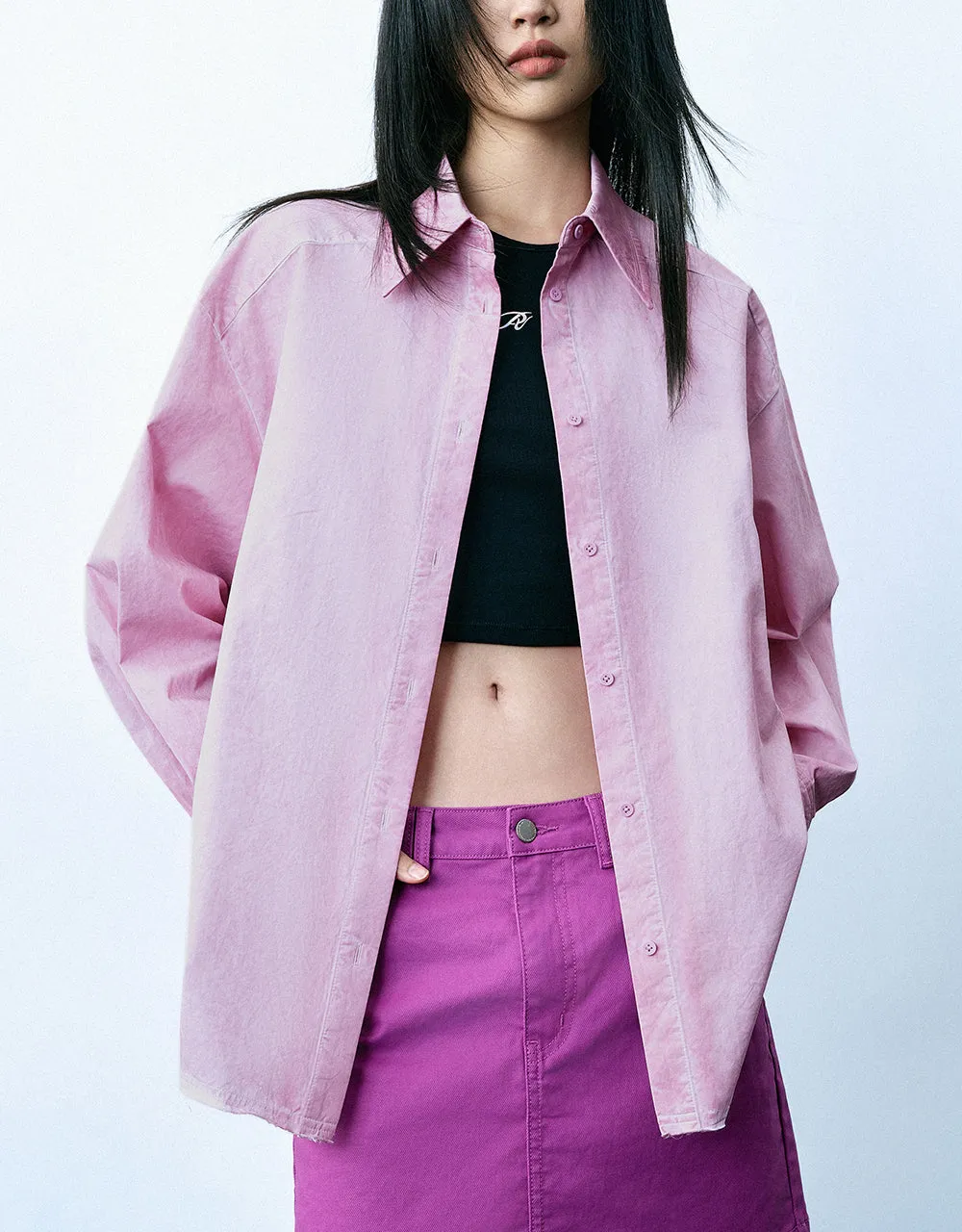 Button Up Loose Shirt sold by Urban Revivo product image thumbnail 2