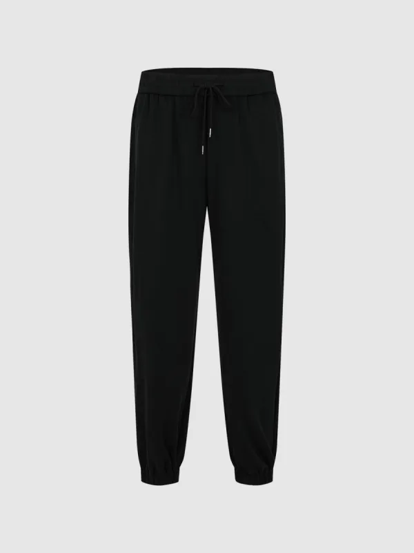 Drawstring Waist Jogger Pants sold by Urban Revivo