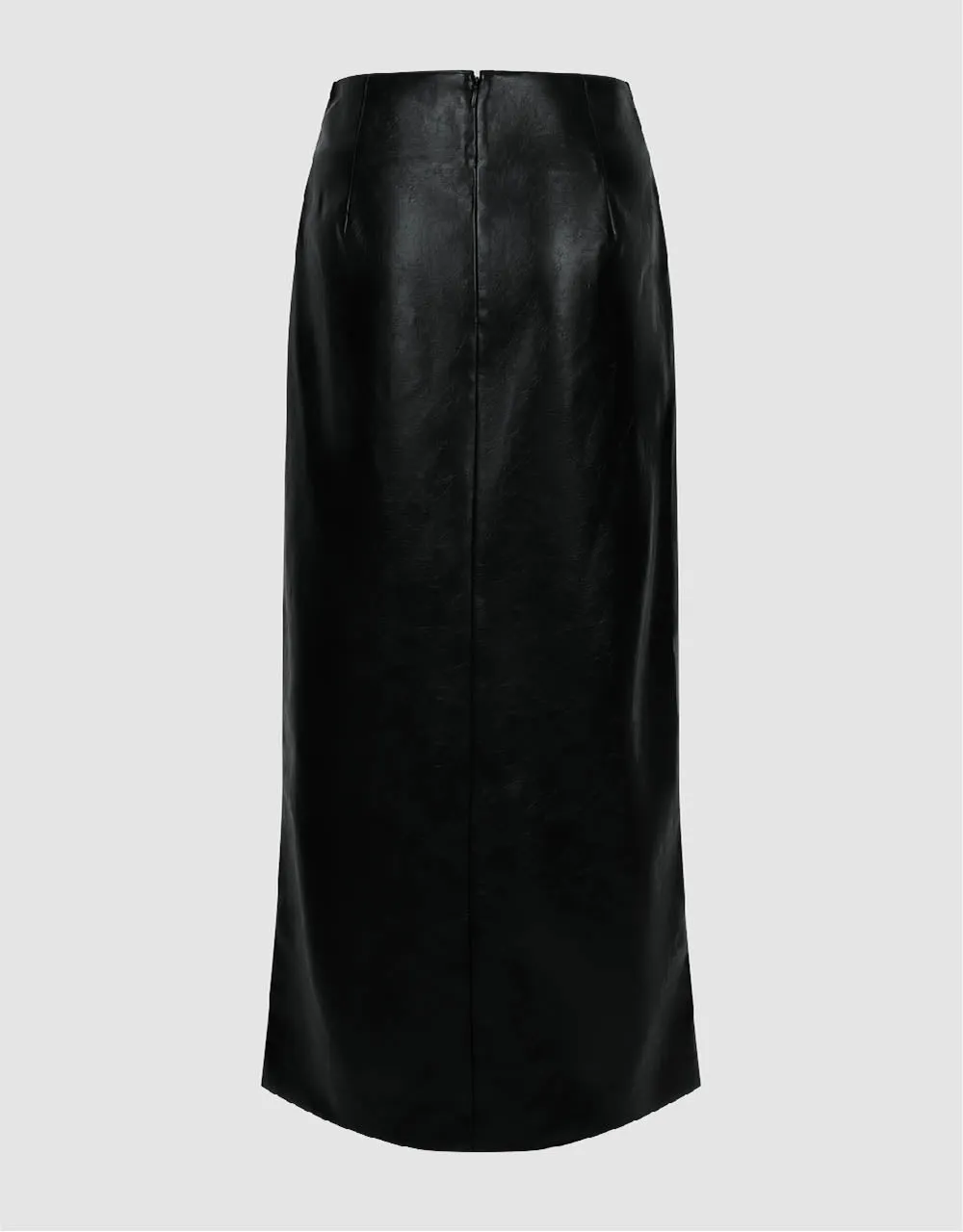 Vegan Leather Midi Straight Skirt sold by Urban Revivo product image thumbnail 3