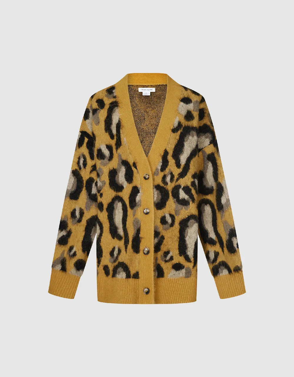 Leopard Printed V-Neck Knitted Cardigan sold by Urban Revivo product image thumbnail 2