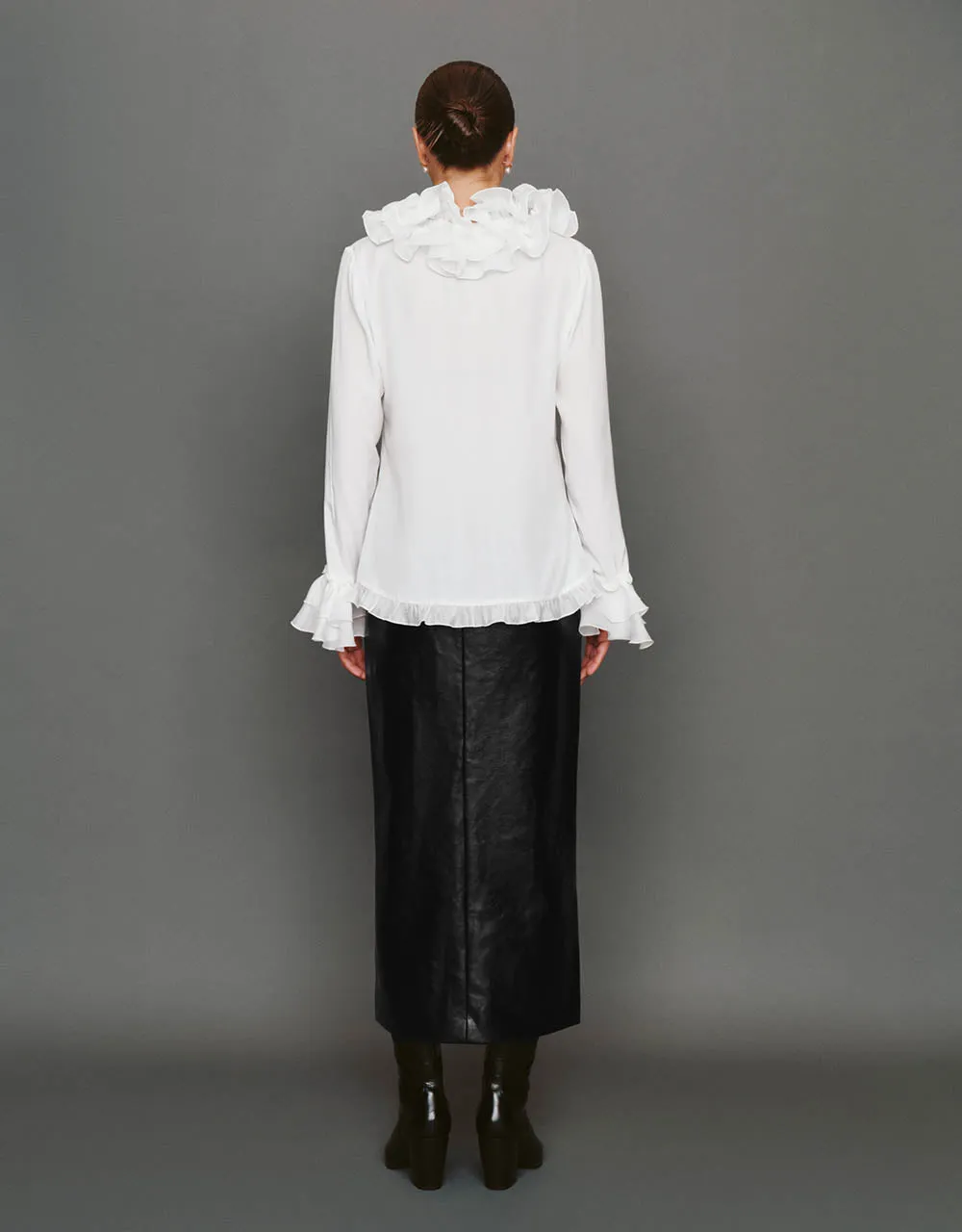 Vegan Leather Midi Straight Skirt sold by Urban Revivo product image thumbnail 5