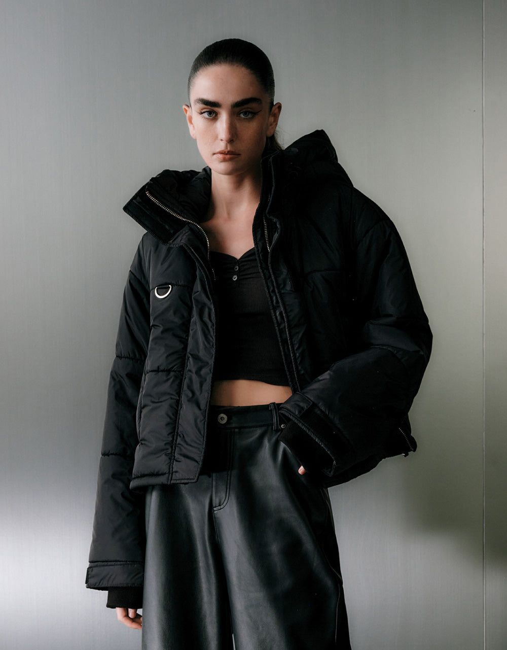 Drop Shoulder Hoodie Padded Coat sold by Urban Revivo