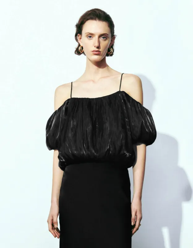 Off-Shoulder Chiffon Cami Top sold by Urban Revivo